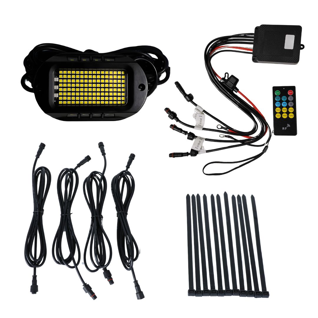 13,000 Lumen Rock Light Kits - Ultra White - 144 LEDs