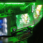 Gaming computer setup with the Perfect-Fit Underglow Strip Kit.